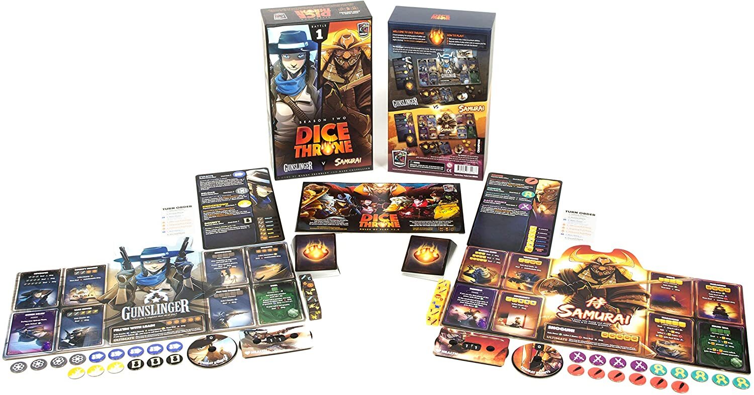 Dice Throne Gunslinger VS Samurai Decked Out Gaming