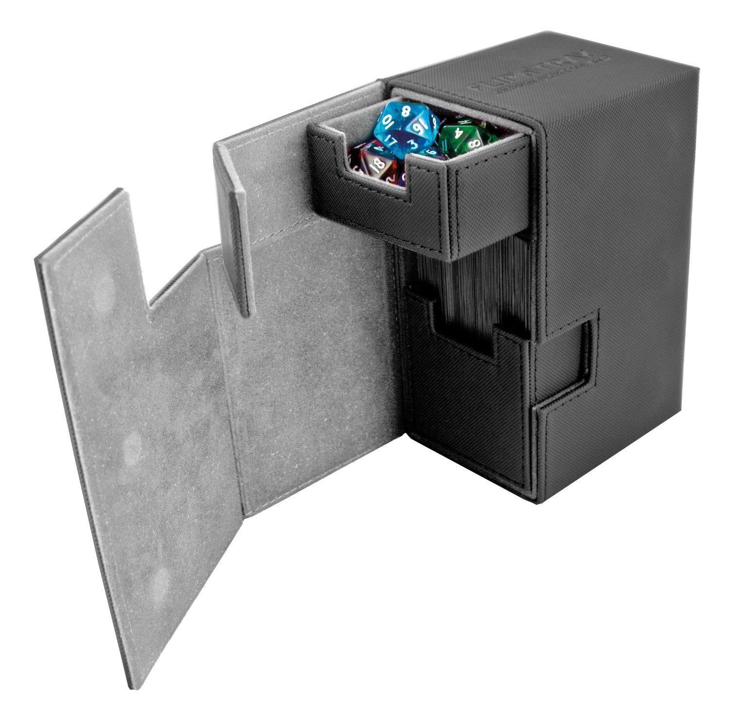 Ultimate Guard FLIP'n'TRAY XENOSKIN 100+ Deck Box Black Decked Out