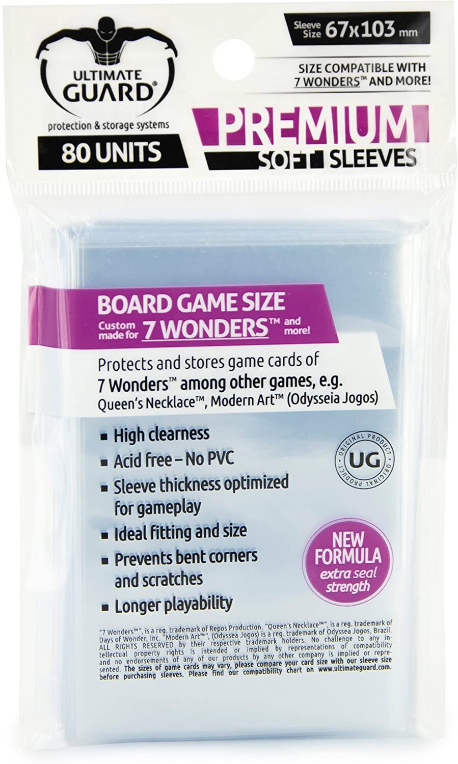 Ultimate guard : 80 sleeves - 67x103mm