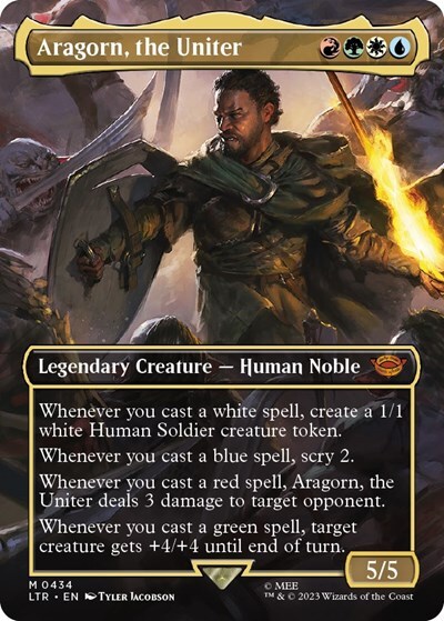 Aragorn, the Uniter (Borderless) FOIL - LTR | Decked Out Gaming