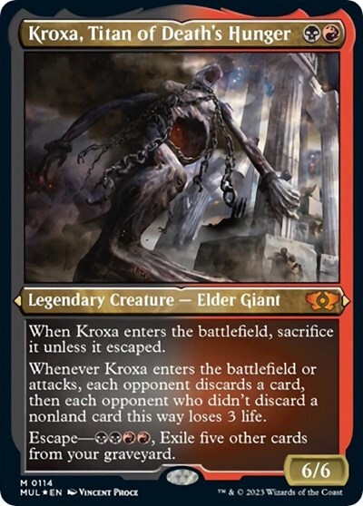 Kroxa, Titan of Death's Hunger (Foil Etched) - MUL | Decked Out Gaming
