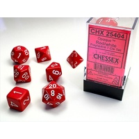 CHX 25414 Opaque Polyhedral Red/black 7-Die Set