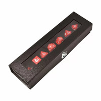 D&D Heavy Metal Set 7 RPG Red and White Deluxe Dice Set