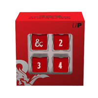 D&D Heavy Metal D6 Red and White Deluxe Dice Set