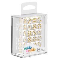 Oakie Doakie Dice D6 12 mm Marble - White (36)