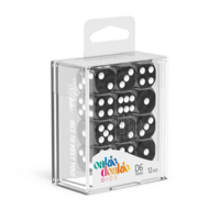 Oakie Doakie Dice D6 16 mm Marble - Black (12)