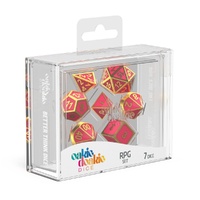 Oakie Doakie Dice RPG Dice Set Glow in the Dark - Golden Princess (7)