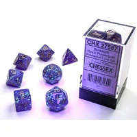 CHX 27587 Borealis Polyhedral Royal Purple/Gold Luminary 7-Die Set