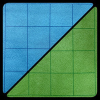 Chessex Reversible Megamat 1" Squares Blue/Green (34.5"x48")