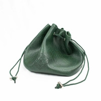 LPG Multipocket Leather Dice Bag Green