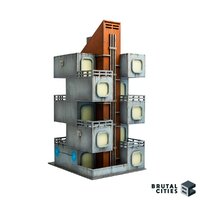 Brutal Cities MDF Terrain: Sirius Capsule Tower