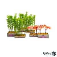 Brutal Cities MDF Terrain: Planter Boxes
