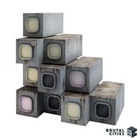 Brutal Cities MDF Terrain: Modular Capsule Housing