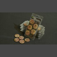Gamers Grass Battle Ready Bases Badlands Round 40mm (x5)