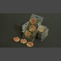 Gamers Grass Battle Ready Bases Badlands Round 50mm (x3)