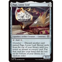 Page, Loose Leaf - SOS