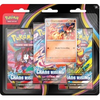 PREORDER Pokemon TCG Chaos Rising Three Booster Blister