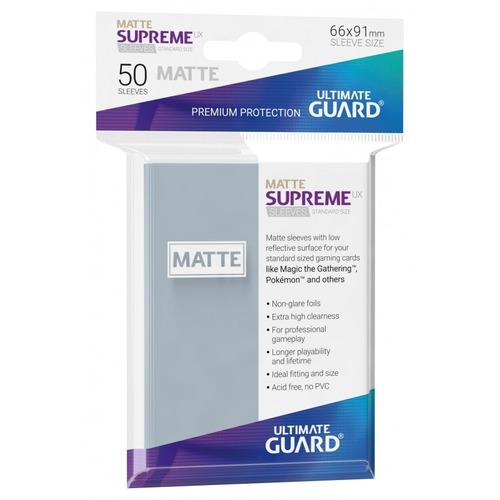 Ultimate Guard Supreme UX Sleeves Standard Size Matte Transparent (50