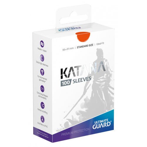 Katana Standard Size Sleeves Orange (100)
