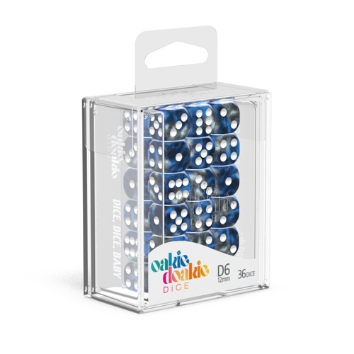 Oakie Doakie Dice D6 12mm Gemi - Liquid Steel