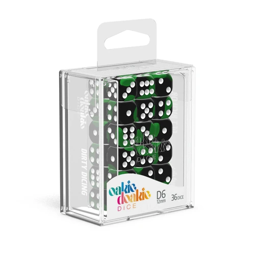 Oakie Doakie Dice D6 12 mm Glow in the Dark - Biohazard (36)