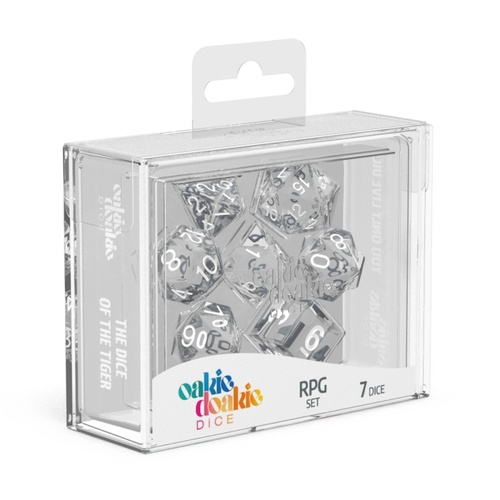 Oakie Doakie Dice RPG Set Translucent Dice - Clear