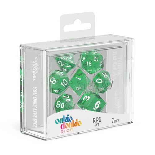 Oakie Doakie Dice RPG Set Speckled Dice - Green