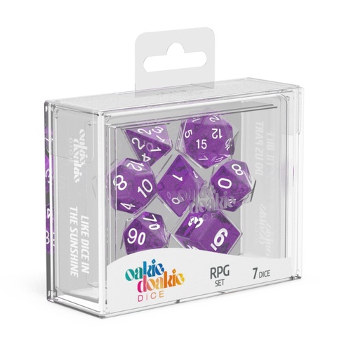 Oakie Doakie Dice RPG Set Speckled Dice - Purple
