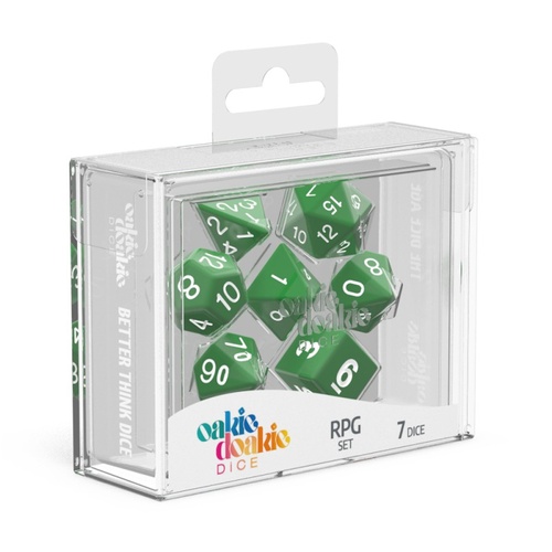 Oakie Doakie Dice RPG Set Solid Dice - Green