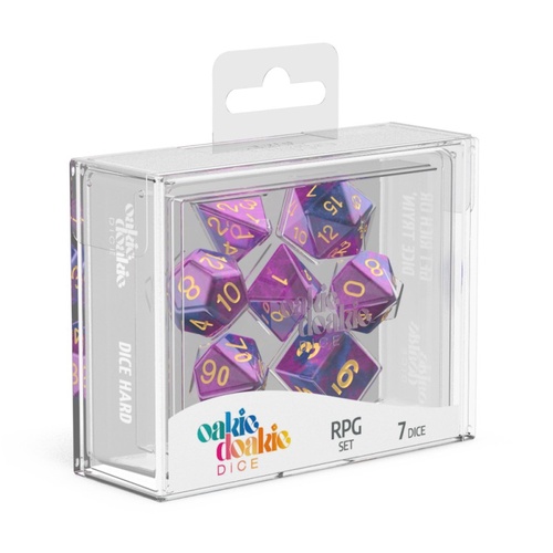 Oakie Doakie Dice RPG Set Gemi Dice - Amethyst