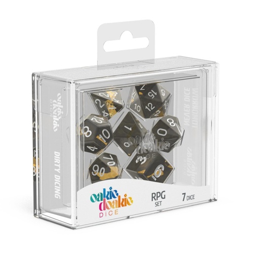 Oakie Doakie Dice RPG Set Enclave Dice - Amber