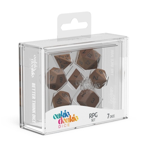 Oakie Doakie Dice RPG Set Metal Dice - Brasstige