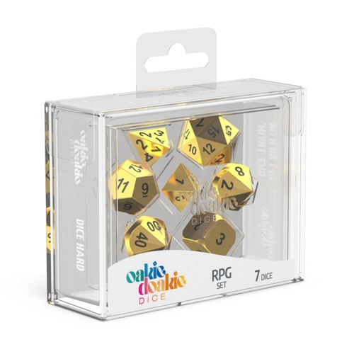 Oakie Doakie Dice RPG Set Metal Dice - Auyrm