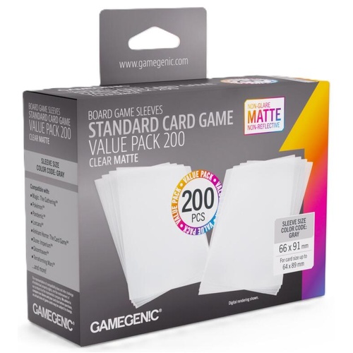 Matte Sleeves - Standard Card Game-Size Value Pack - 200