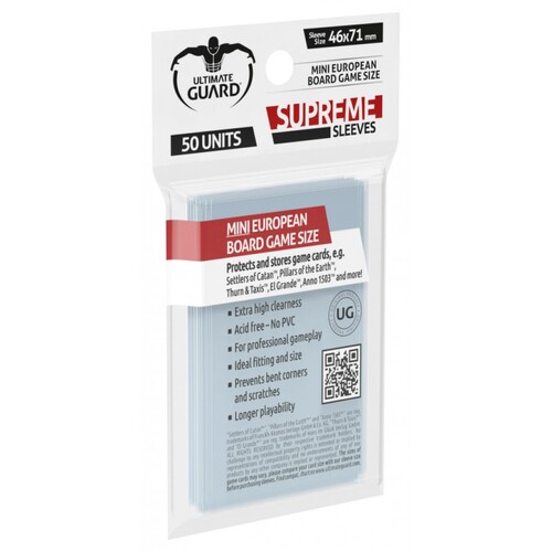 Sleeves Ultimate Guard Supreme Sleeves for Board Game Cards Mini European (50)