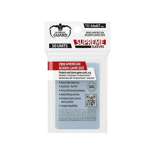 Sleeves Ultimate Guard Supreme Sleeves for Board Game Cards Mini American (50)