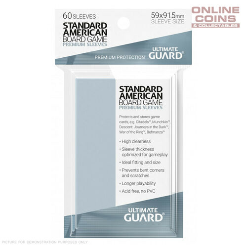 Ultimate Guard Premium Soft Sleeves for Board Game Cards Mini American (50) (44x67mm)