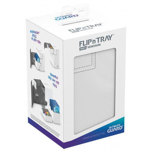 Ultimate Guard Flip n Tray Deck Case 100+ Standard Size XenoSkin White Deck Box