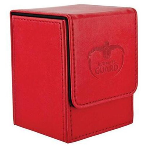 Ultimate Guard Flip Deck Case 100+ Standard Size Leatherette Red Deck Box