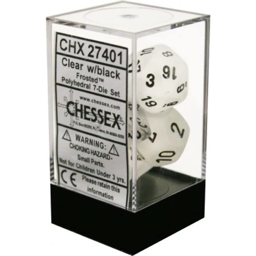 CHX 27401 Frosted Clear/black 7-Die Set