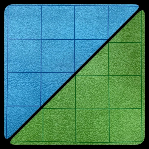 Chessex Reversible Battlemat 1" Squares Blue/Green (23.5"x26")