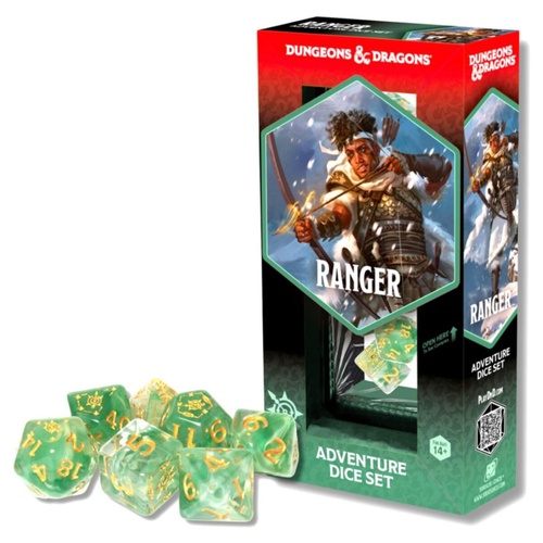 D&D Adventure Dice - Ranger - White n Green
