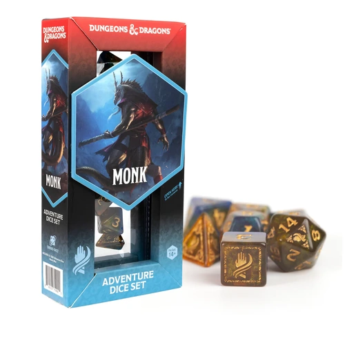 D&D Adventure Dice - Monk - Blue