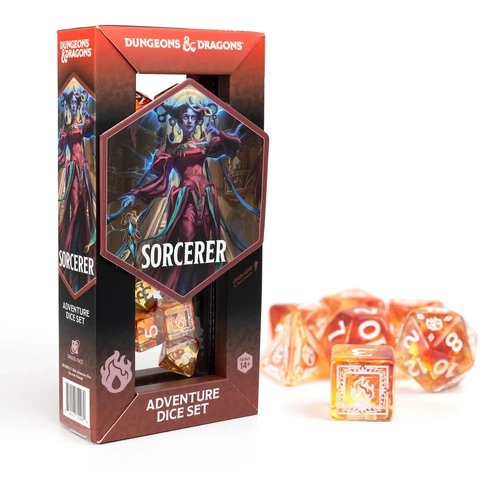 Sirius Dice - D&D Adventure Dice - Sorcerer - Orange