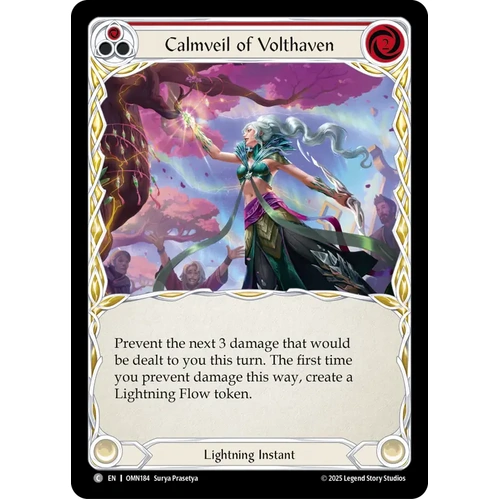 Calmveil Of Volthaven (Red) [OMN184] (Omens of the Third Age)  Rainbow Foil