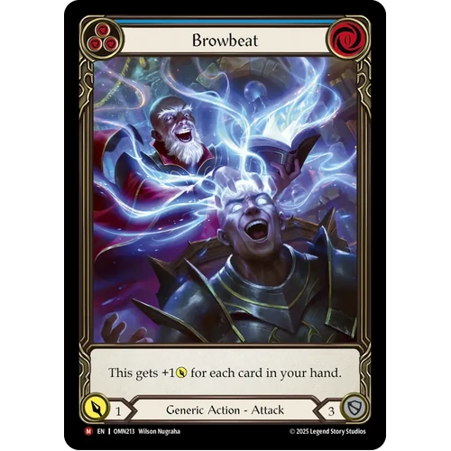 Browbeat (Blue) (Extended Art) [OMN213] (Omens of the Third Age)  Cold Foil
