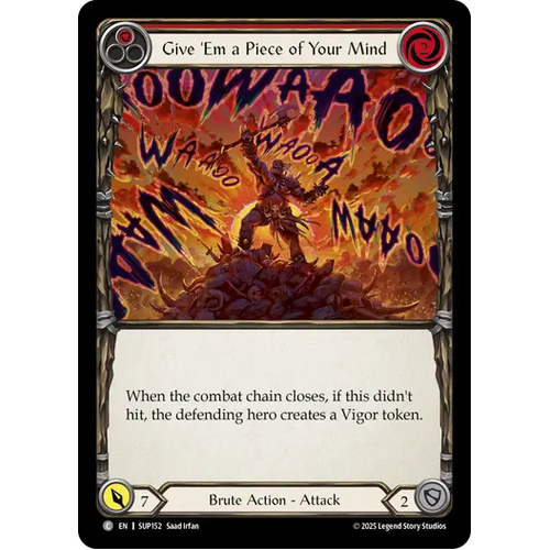 Give 'Em a Piece of Your Mind (Red) (Regular) - SUP