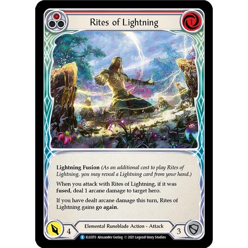 Rites of Lightning (Red) (Rainbow Foil) (Unlimited) - ELE