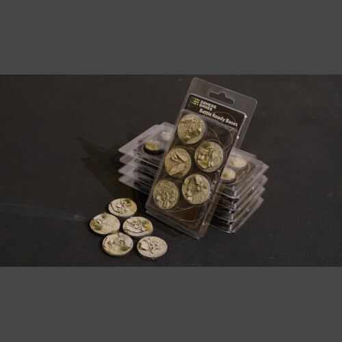 Gamers Grass Battle Ready Bases Arid Steppe Round 40mm (x5)