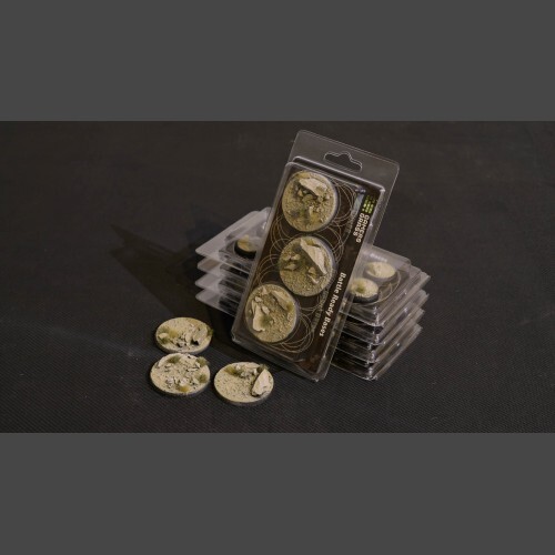 Gamers Grass Battle Ready Bases Arid Steppe Round 50mm (x3)